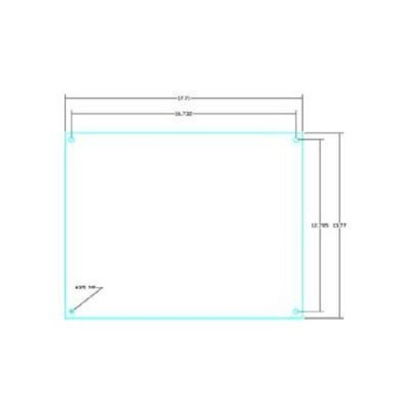 VYNCKIER ENCLOSURE SYSTEMS Vynckier POLYSAFE Pub 35.83" X 35.83" PS Non-Metallic Back Plate PSBP44N